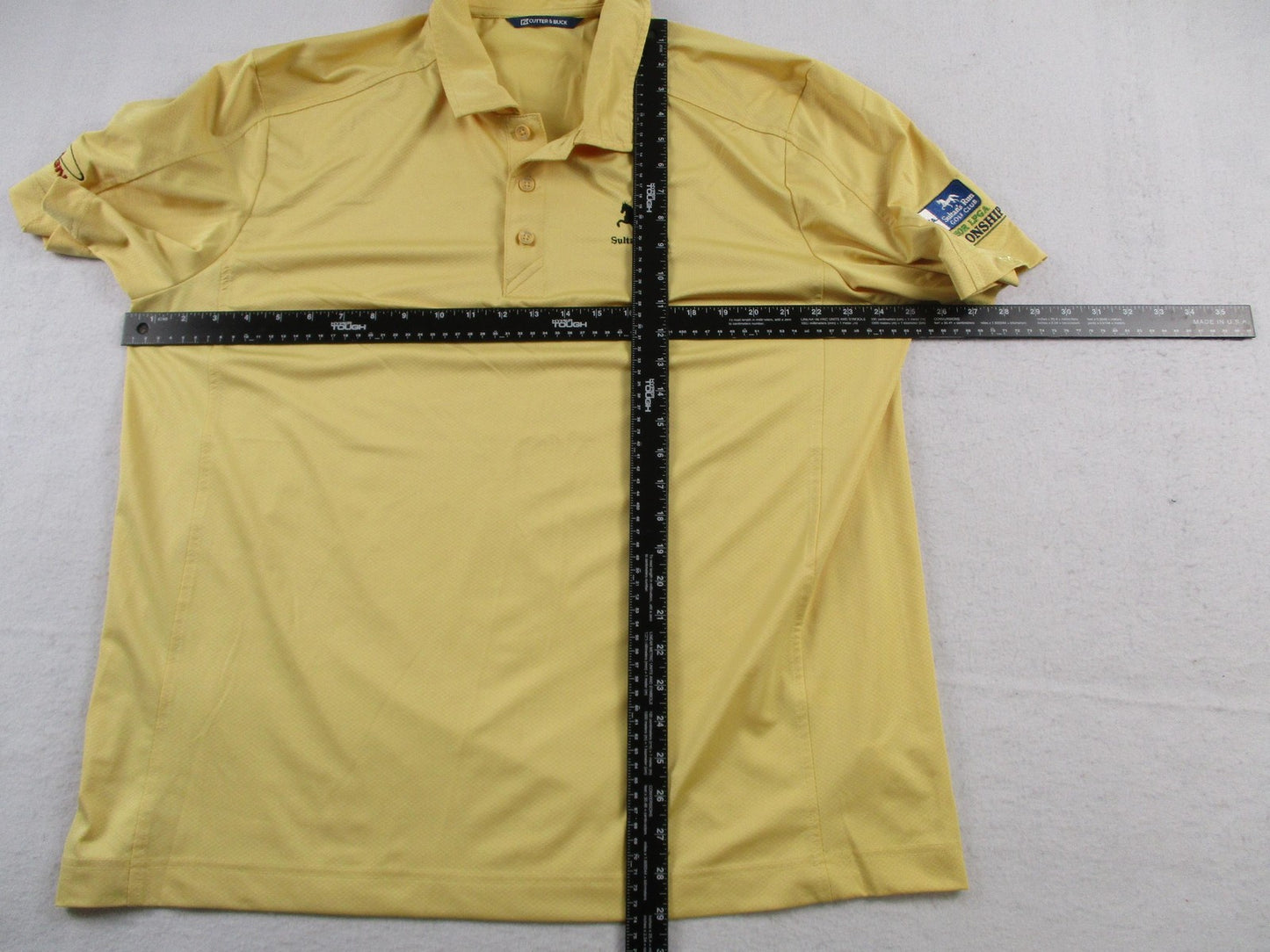 Cutter & Buck Polo Shirt Mens XL Yellow Sultan's Run LPGA Championship Golf6