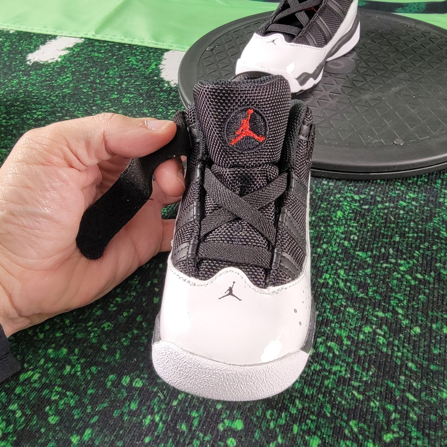 Nike Jordan 6 Rings TD Baby Toddler Shoes 8C Black Red White Infant Sneakers3