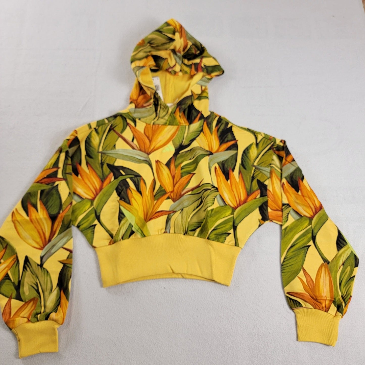 Adidas x Farm Rio Wmns Crop Top Hoodie Yellow Sz M JD6282 (872-874)0