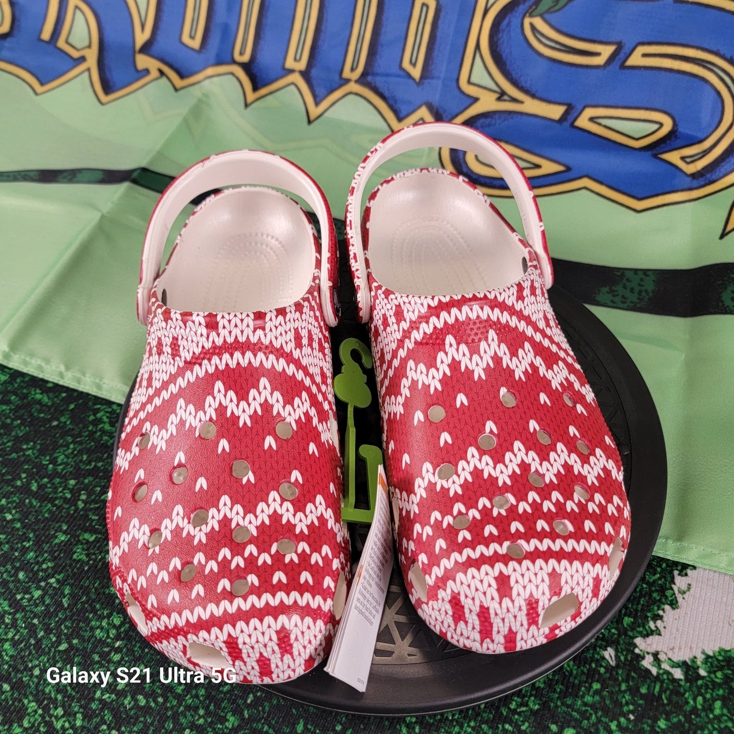 Crocs Classic Clog Holiday Sweater Multi Red White M10 W12 New With Tags4