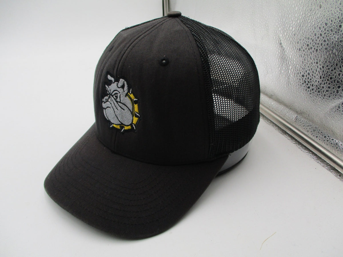 Richardson Hat Cap Snap Back Mens One Size Black Mesh Trucker Bulldog Logo 1123