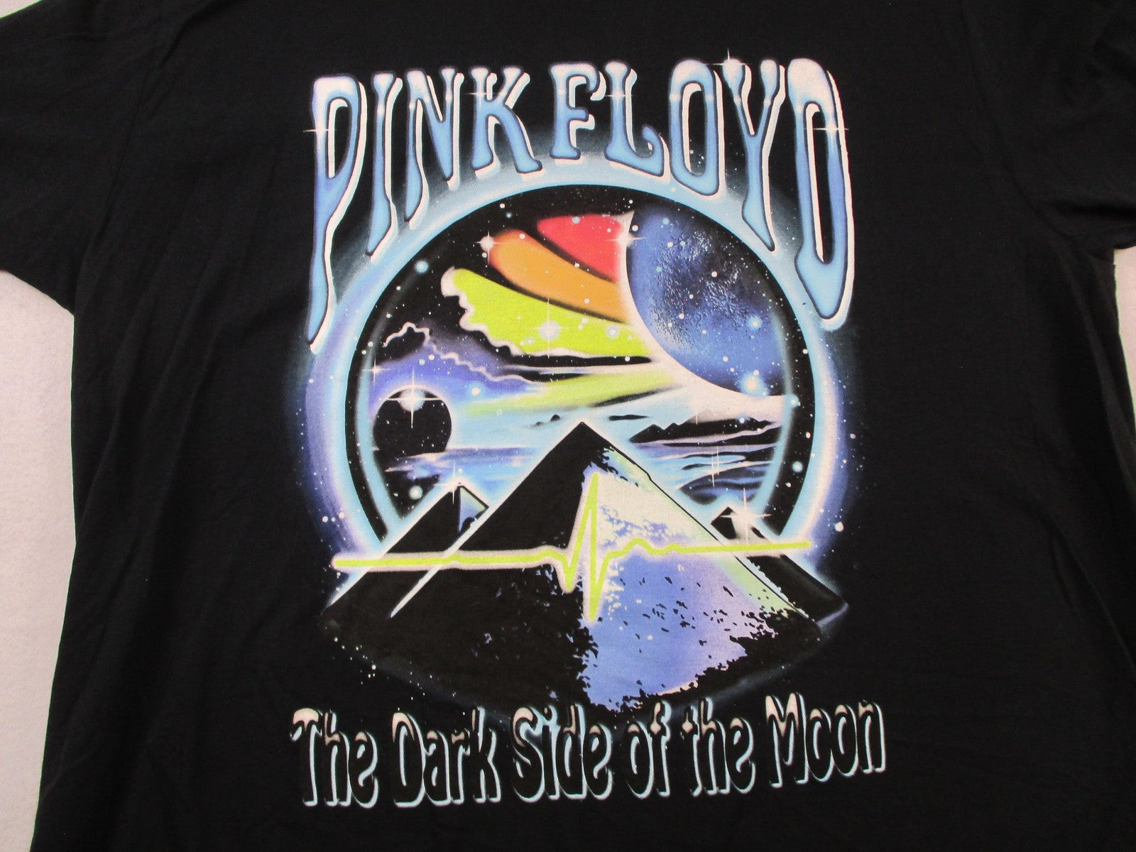 Pink Floyd Mens 3XL Black Dark Side Of Moon Graphic Band Tee Rock Music 1371722