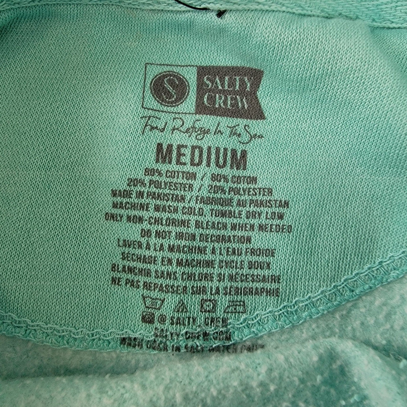 Salty Crew x Ron Jon Surf Shop Hoodie Womens Sz M Green