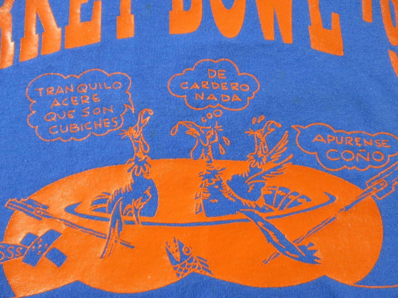 Vintage Turkey Bowl '93 Shirt Mens XL Blue La Canalla Hanes Graphic Tee 90s 15845