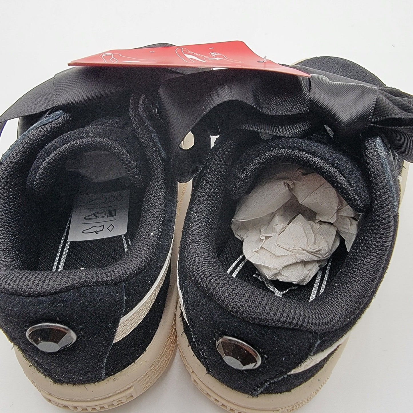 Puma Suede Heart Jewel Inf 'Black White' Sz 6C 365140036