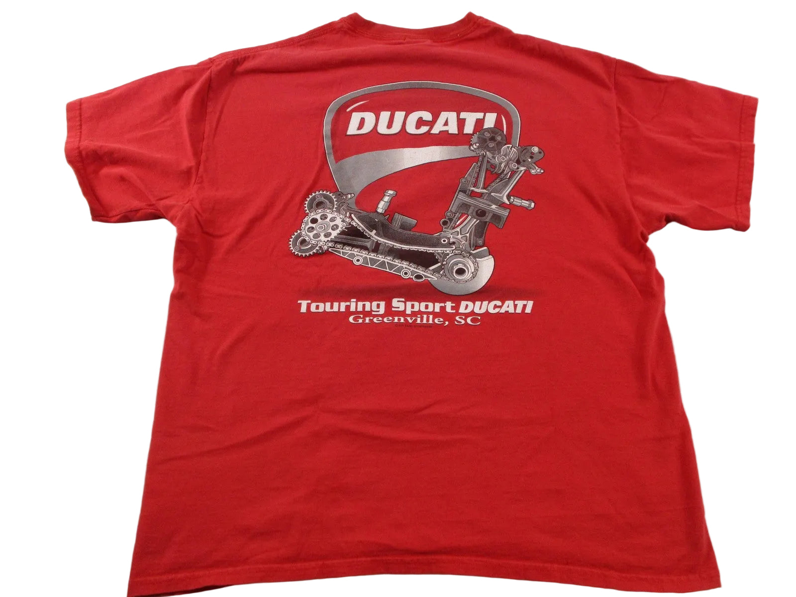Touring Sport Ducati Shirt Mens XL Red Greenville SC Motorcycle Graphic Tee1