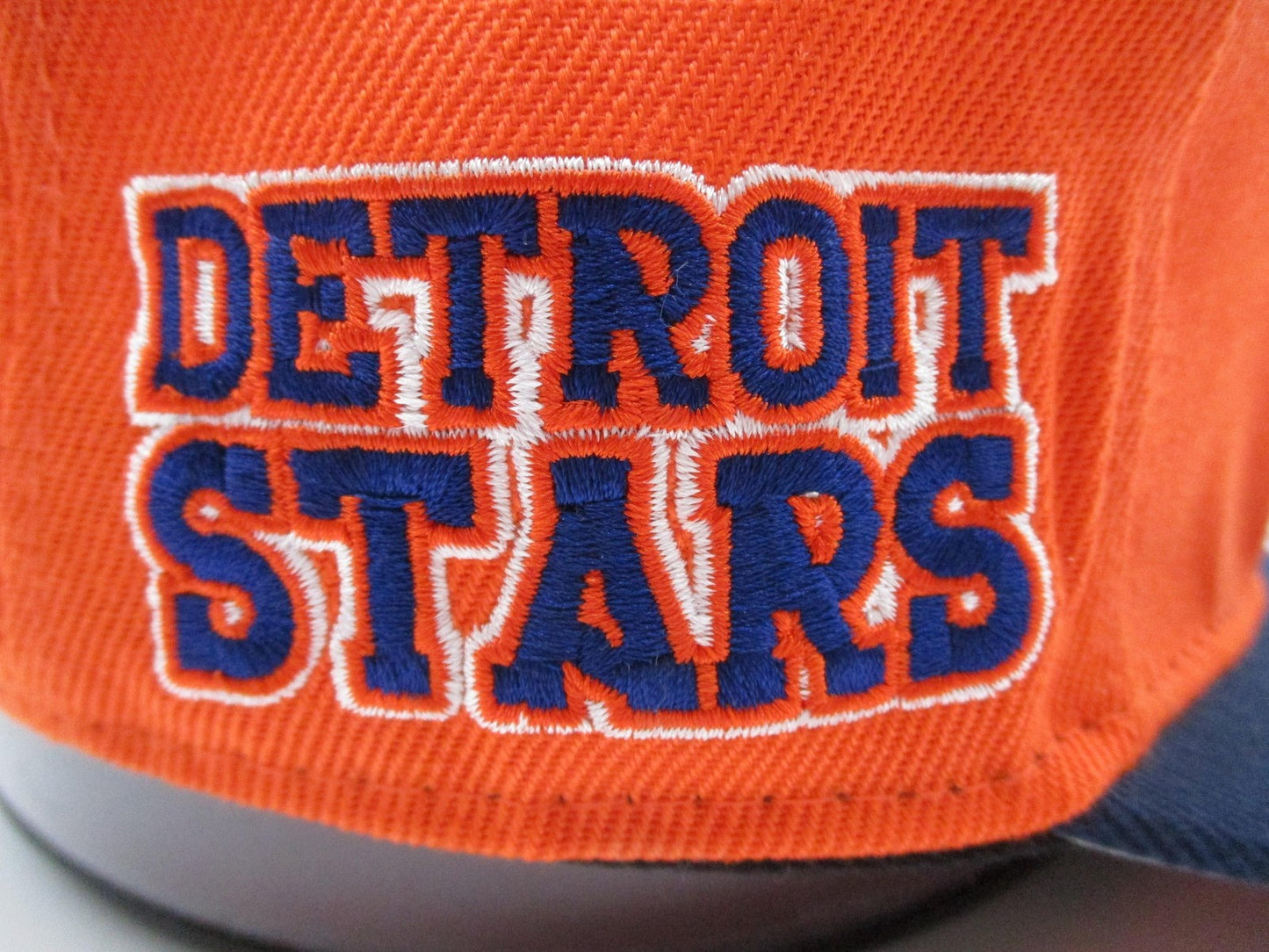 Detroit Stars Hat Cap Fitted Mens 7 Orange Navy Negro Leagues Baseball Headgear9