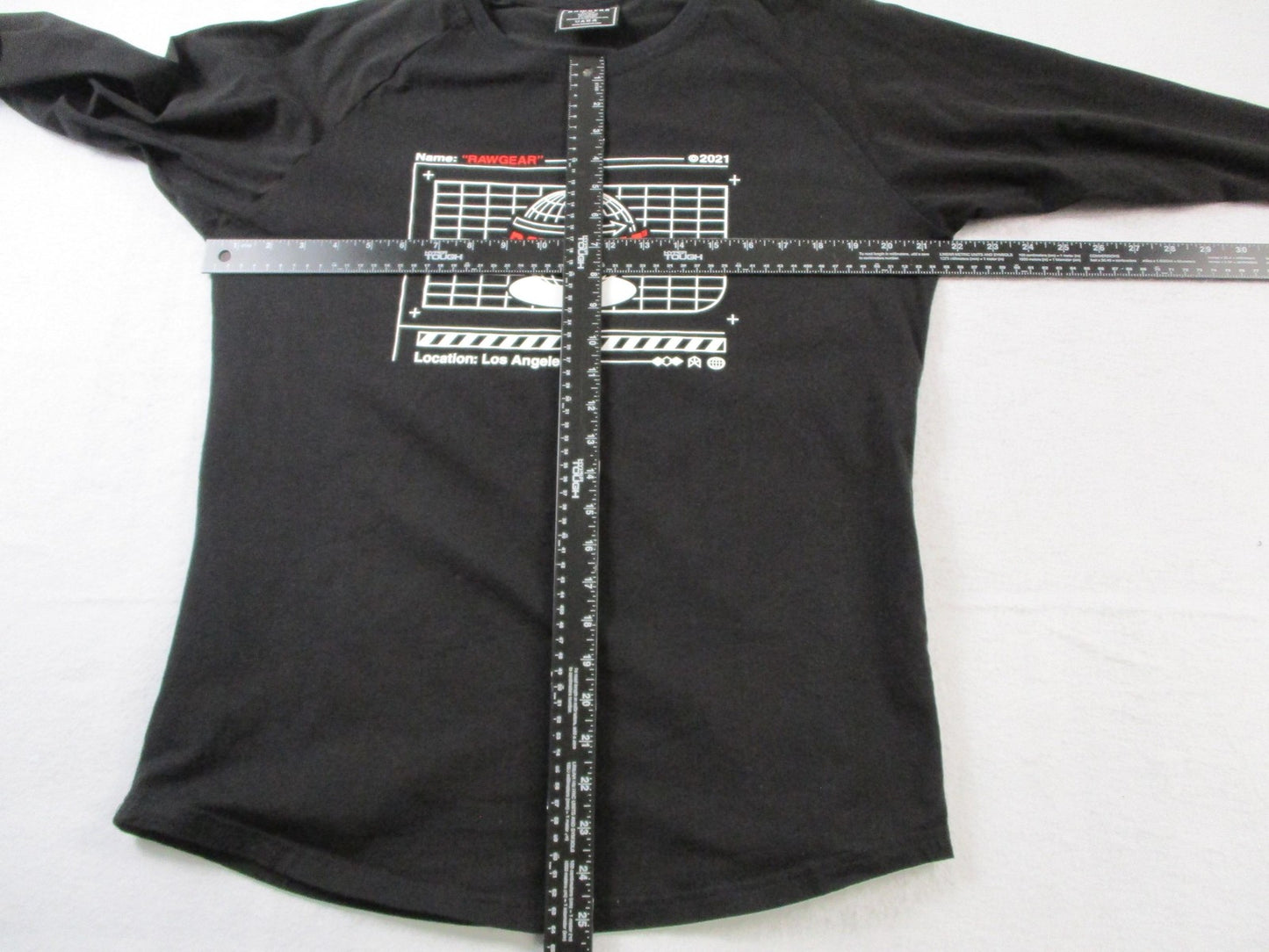 Rawgear Shirt Mens Medium Black Long Sleeve Globe Graphic Los Angeles 2021