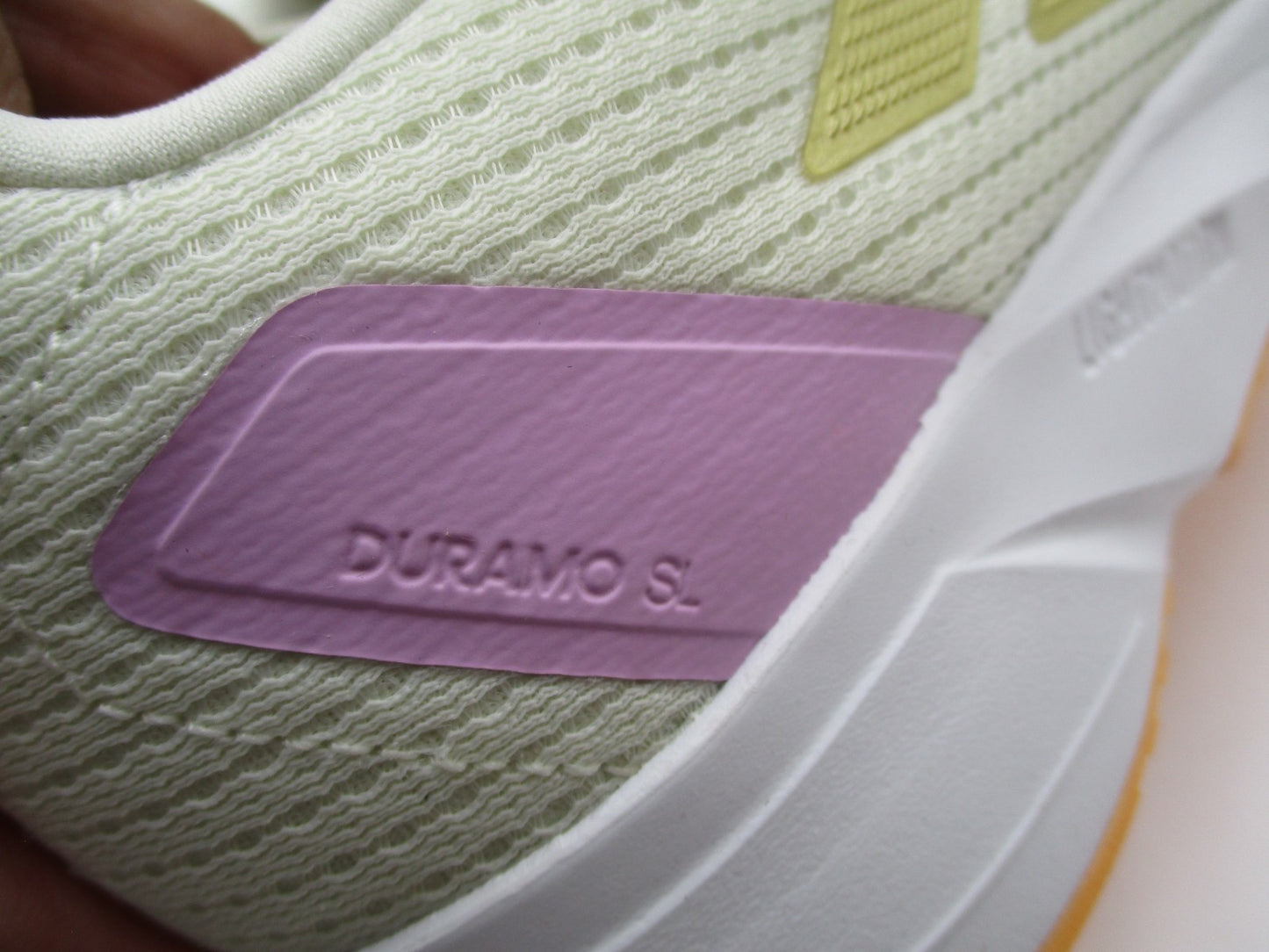 Adidas Duramo SL K Running Shoes Light Yellow Lilac Orange ID5890 Size 6 New9