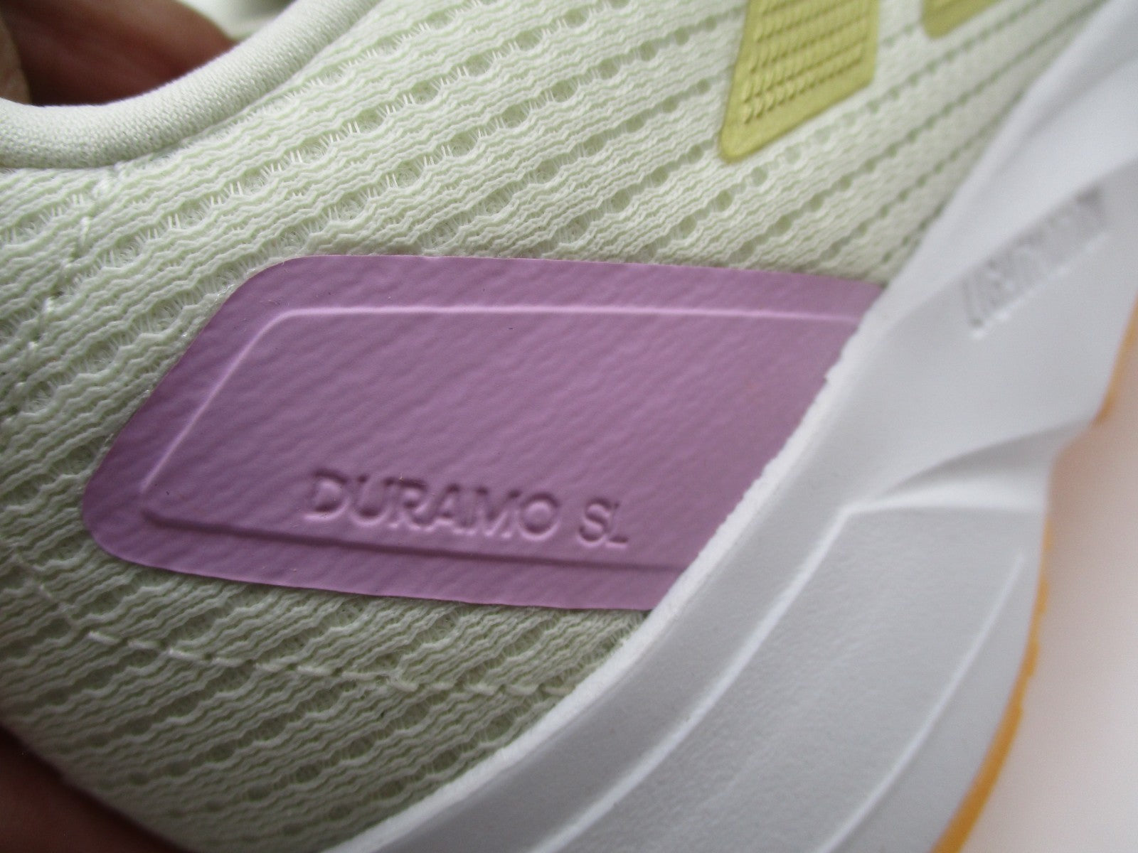 Adidas Duramo SL K Running Shoes Light Yellow Lilac Orange ID5890 Size 6 New9