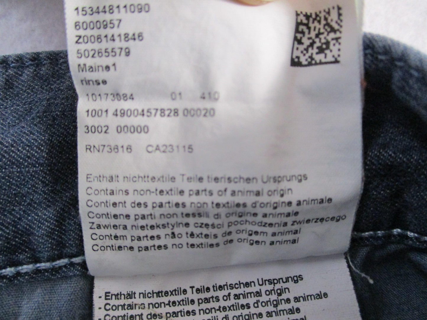 Hugo Boss Jeans Mens 38x30 Blue Maine1 Rinse Stretch Straight Leg Denim 14346