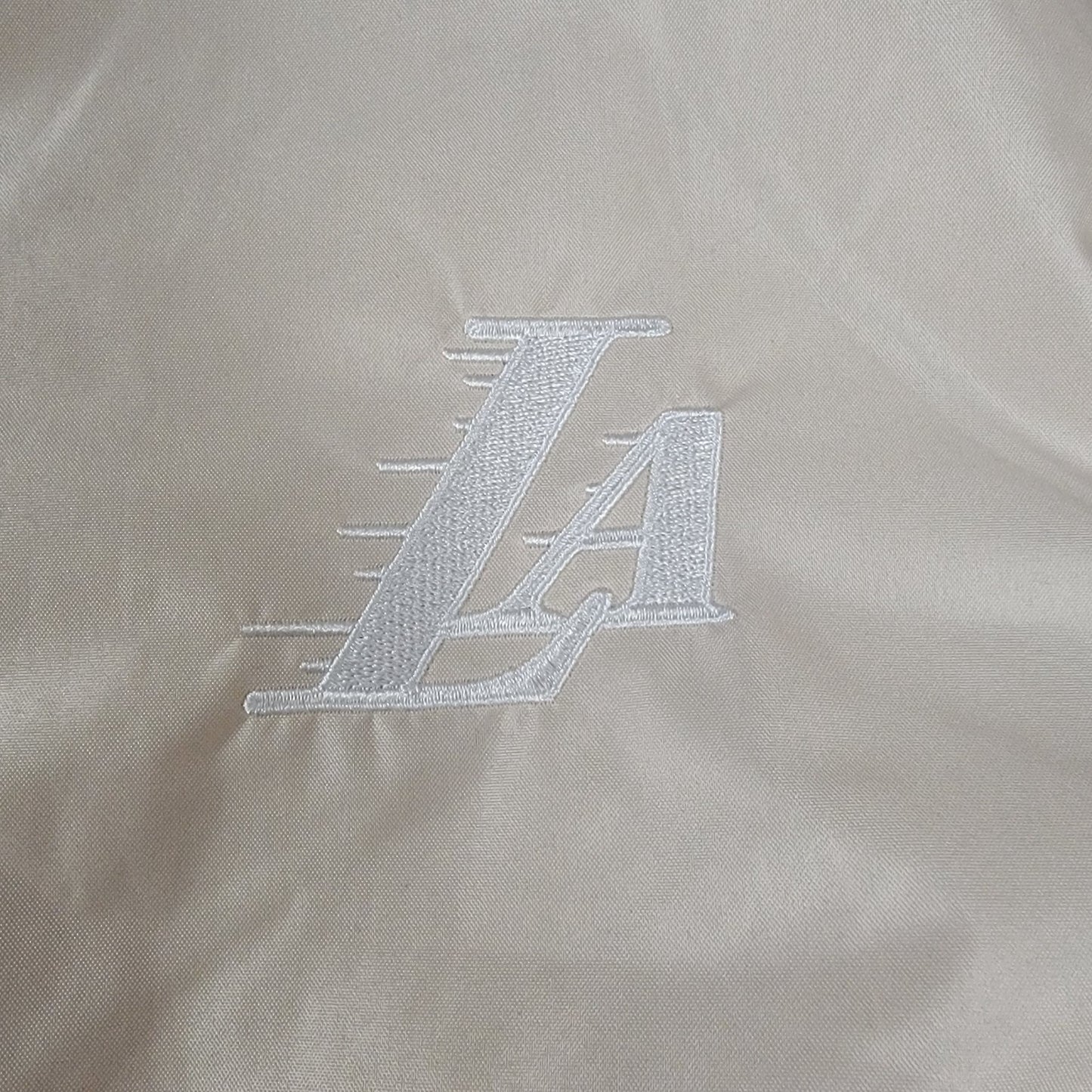 CLSC Varsity Script Jacket Cream Beige LA Logo Bomber Medium Streetwear