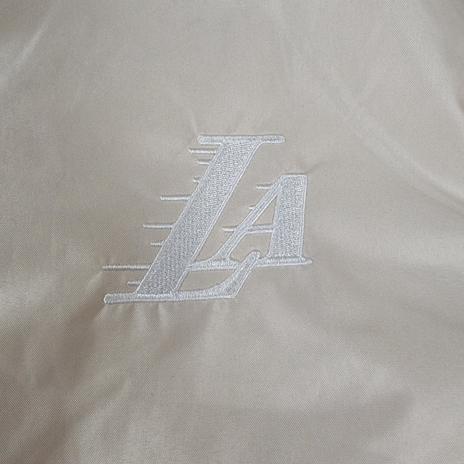 CLSC Varsity Script Jacket Cream Beige LA Logo Bomber Medium Streetwear