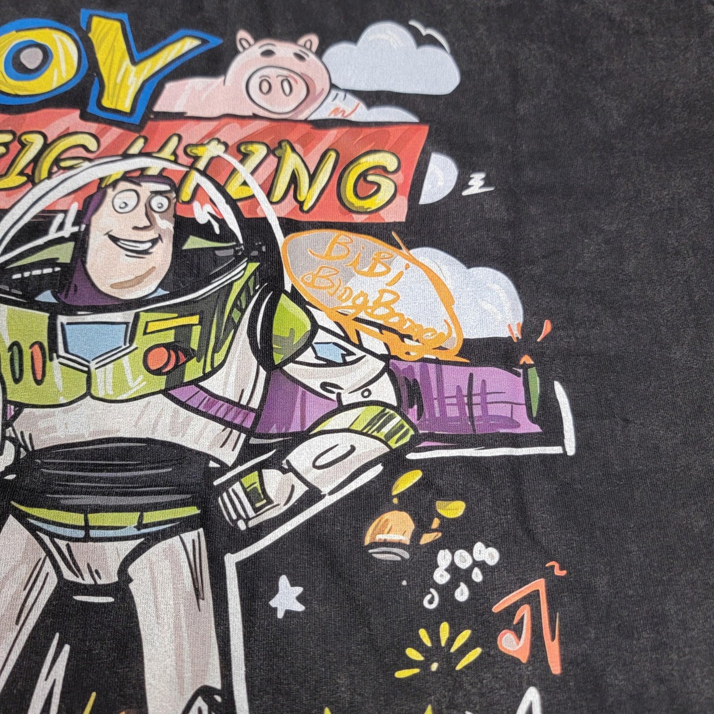 2 Pk Toy Story Shirt Black + Courage the Cowardly Dog Purple Mens 2XL