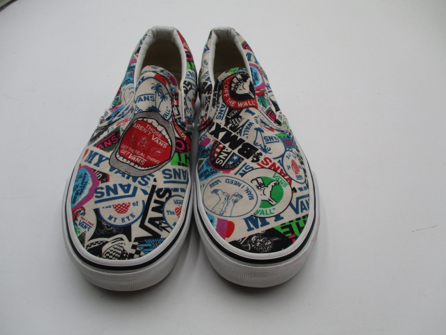 Vans Classic Slip-On Sticker Mash Up AOP Multicolor Men 7.5 Women 9 Pre-Owned4