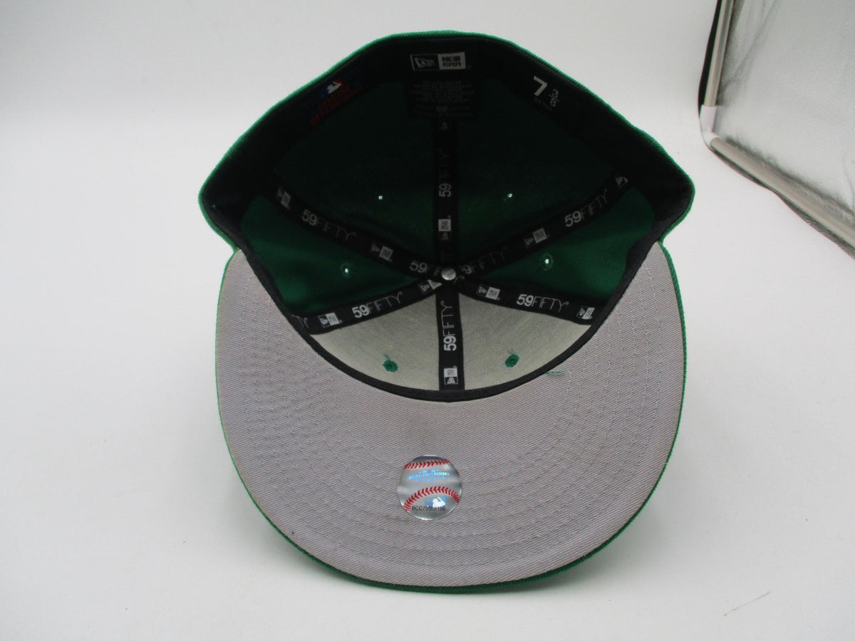 New York Yankees Hat Cap Fitted Mens 7 3/8 Green MLB Baseball 59FIFTY New Era9