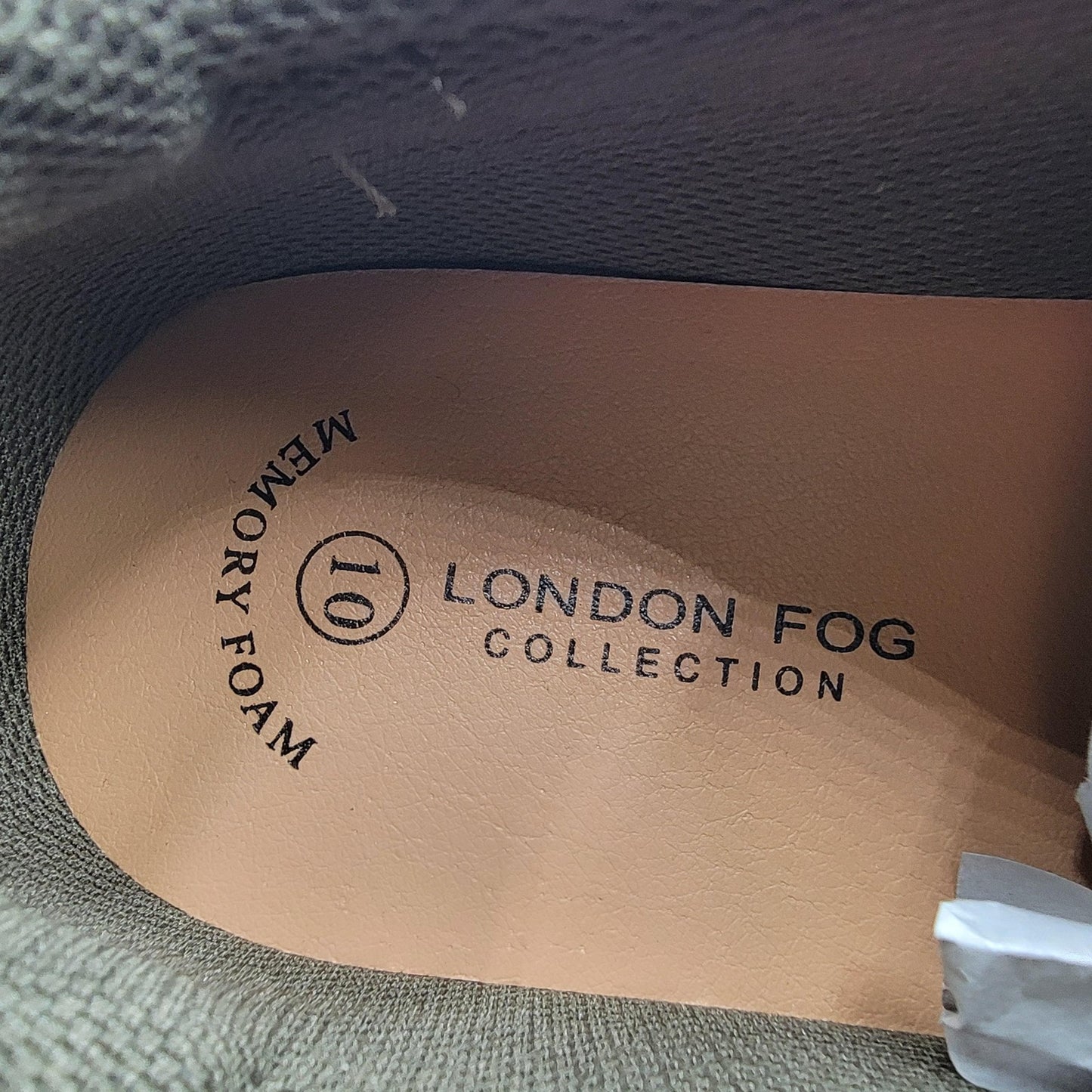 London Fog Shoes Mens Size 10 Dark Olive Francis Memory Foam Slip On Comfort6