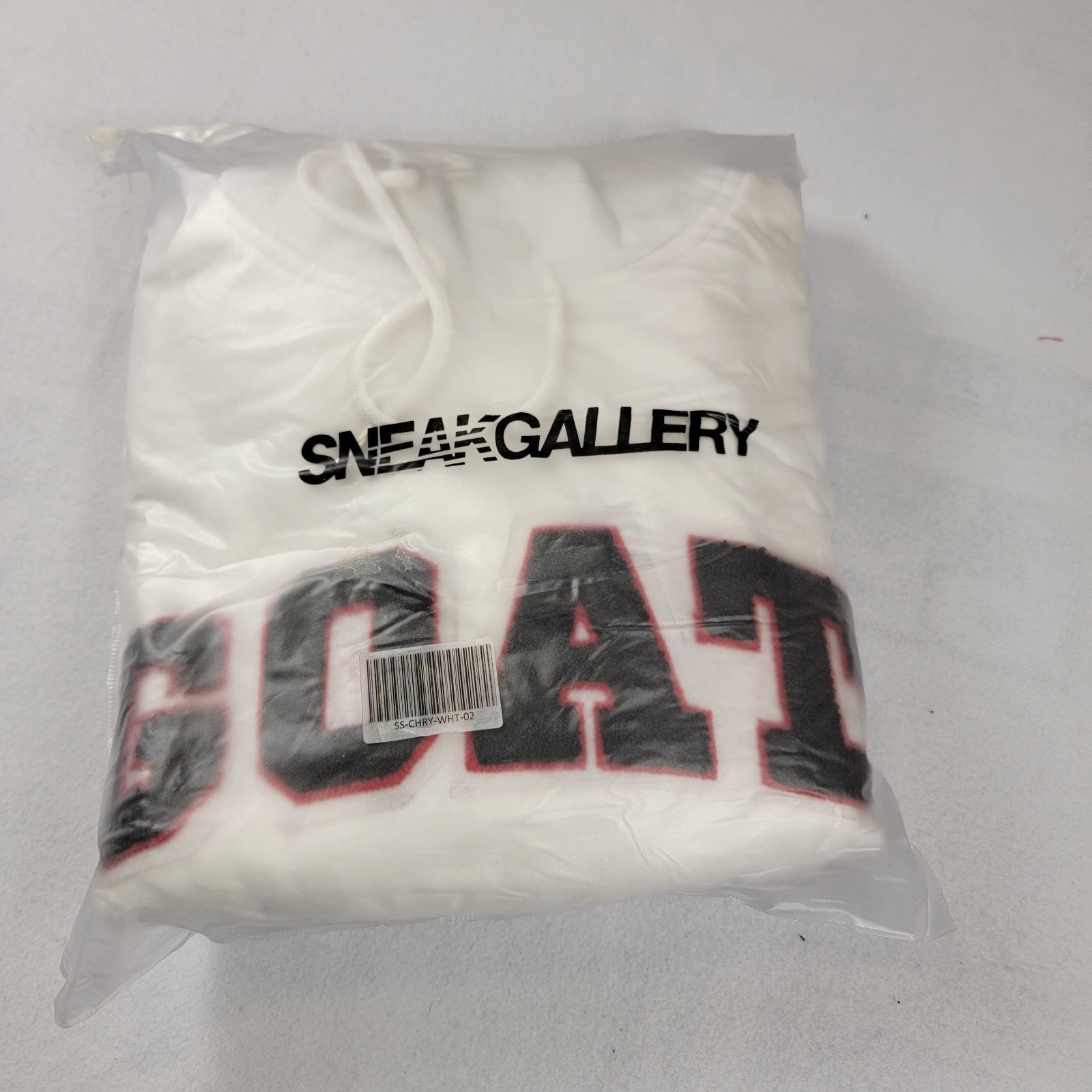 SneakGallery GOAT Short Sleeve Hoodie Jogger Sweat Suit Set Mens M White NWT 6699