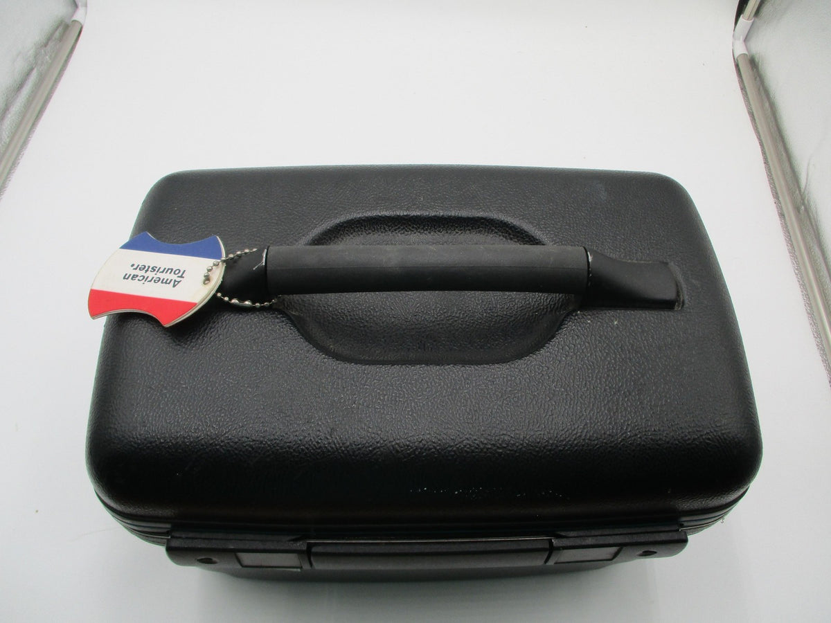American Tourister Black 13" Hard Train Case Locking Women Cosmetic Makeup Bag4