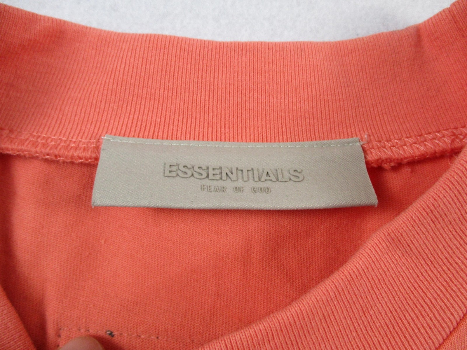ESSENTIALS Fear Of God Shirt Mens Large Orange Logo Graphic Tee Streetwear 13423