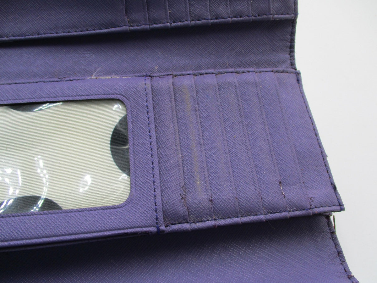 Kate Spade Wallet Womens One Size Purple Leather Zip Trifold ID Window11