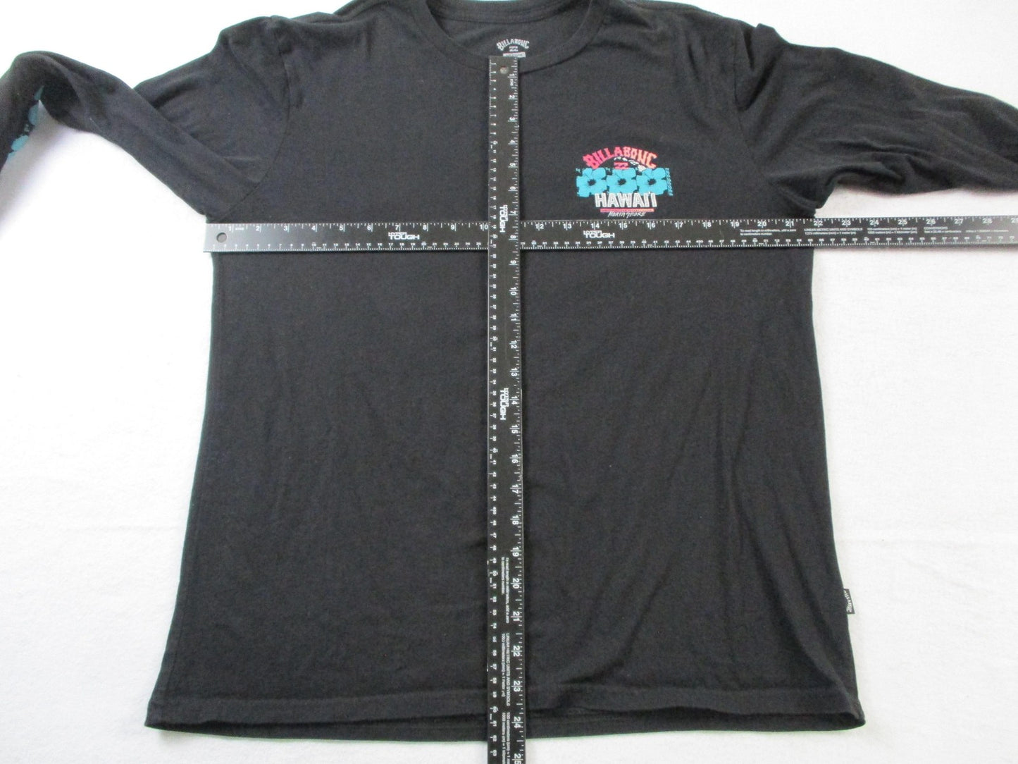 Billabong Hawaii Shirt Mens Medium Black Long Sleeve North Shore Surf Graphic6