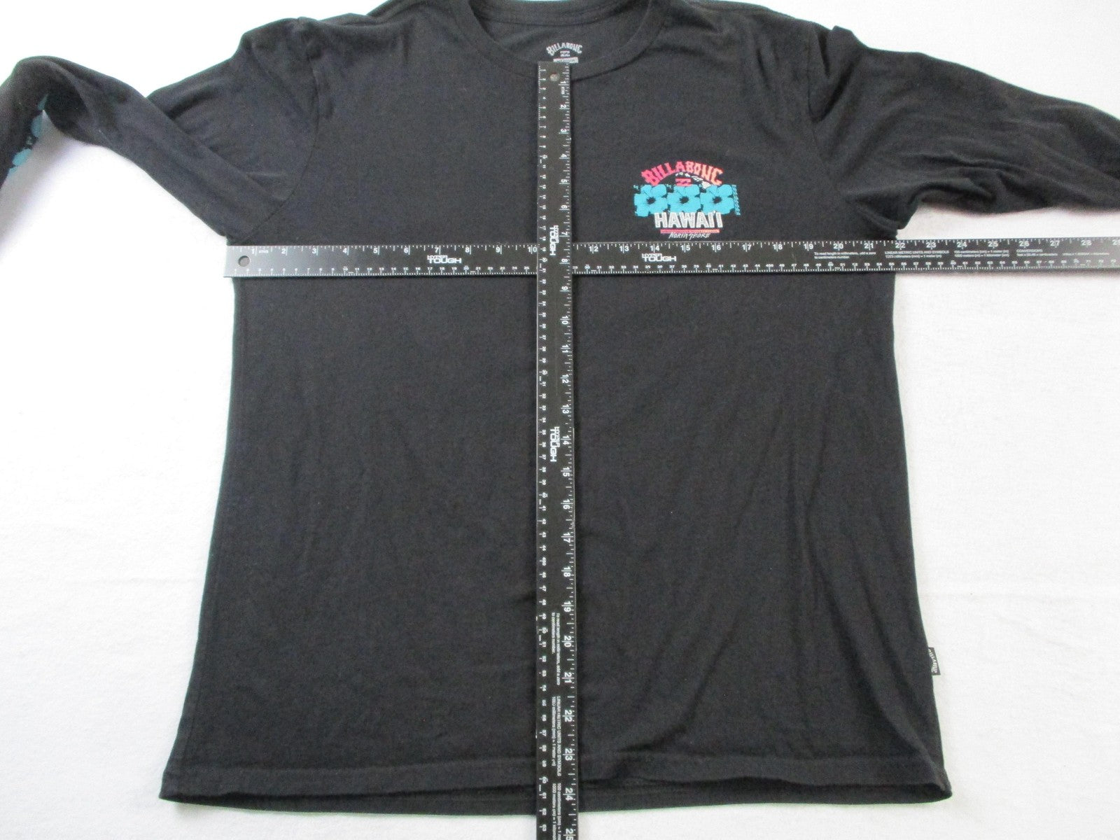 Billabong Hawaii Shirt Mens Medium Black Long Sleeve North Shore Surf Graphic6