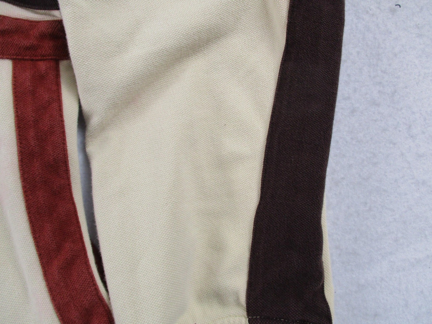 Sean John Jacket Mens Large Beige Brown Red Stripe Track Full Zip Collared Knit4