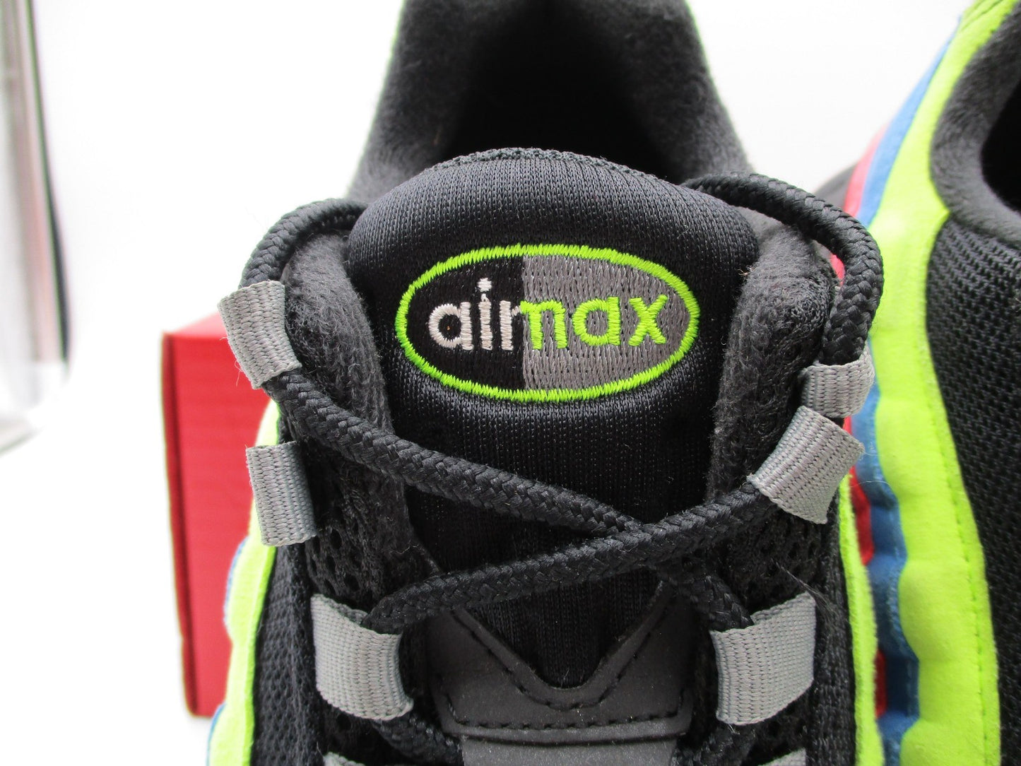 Nike Air Max 95 Shoes Youth Size 5Y Black Volt Blue Red Green DZ5635001 1F95