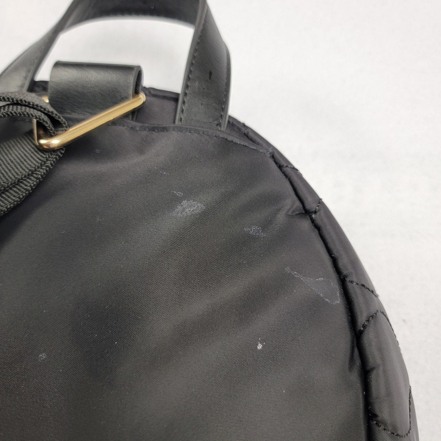 Tommy Hilfiger Backpack Womens Black Quilted Mini Bag Nylon Lightweight 69J90105
