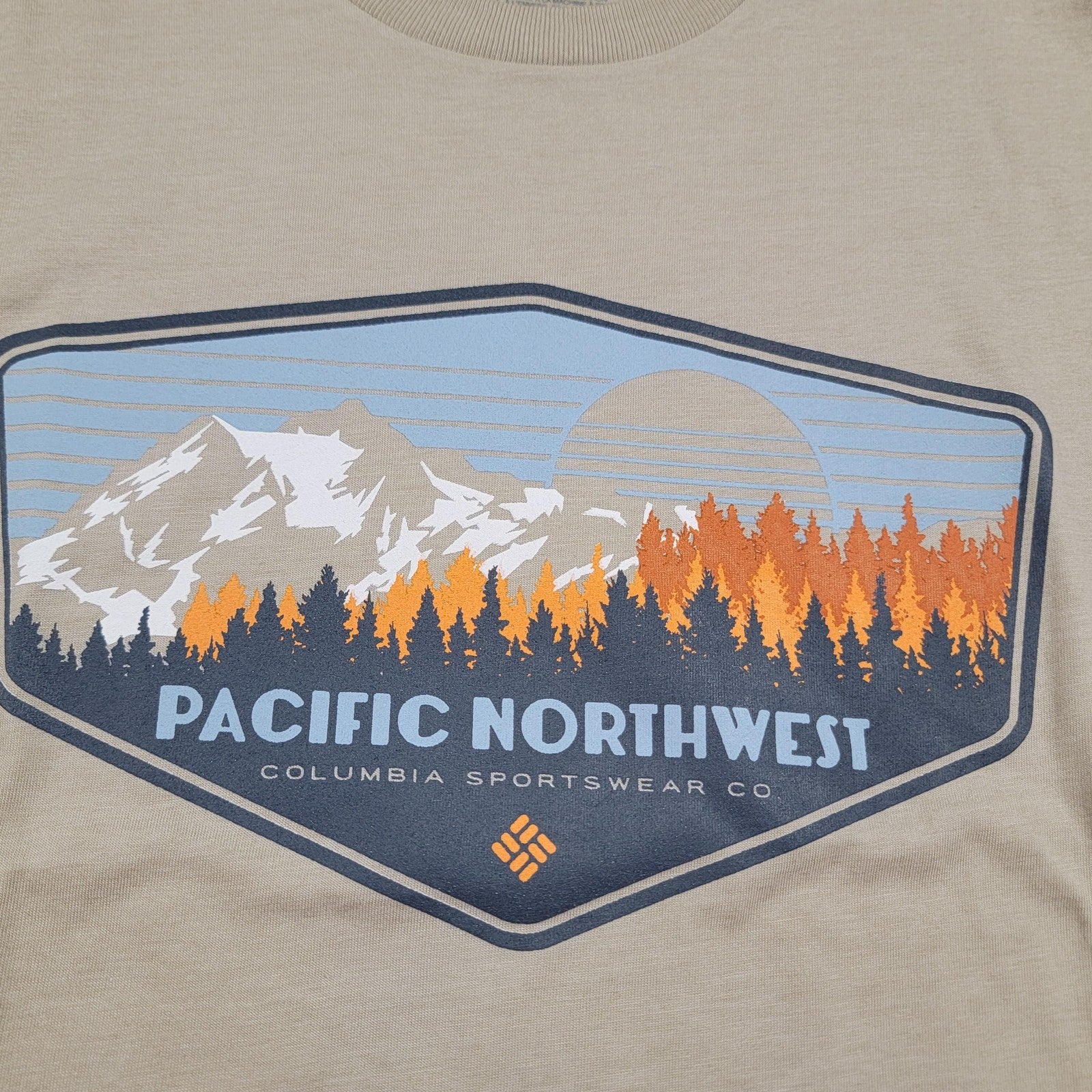 Columbia Shirt Mens XL Pacific Northwest Hiking Outdoor Tee Snoqualmie Falls 9379