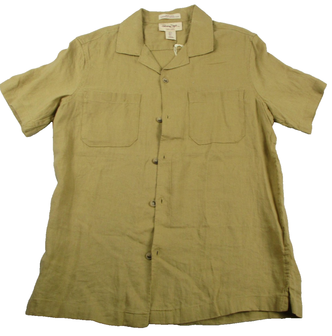 Panama Jack Shirt Mens Small Linen Short Sleeve Button Up Casual Summer 13230