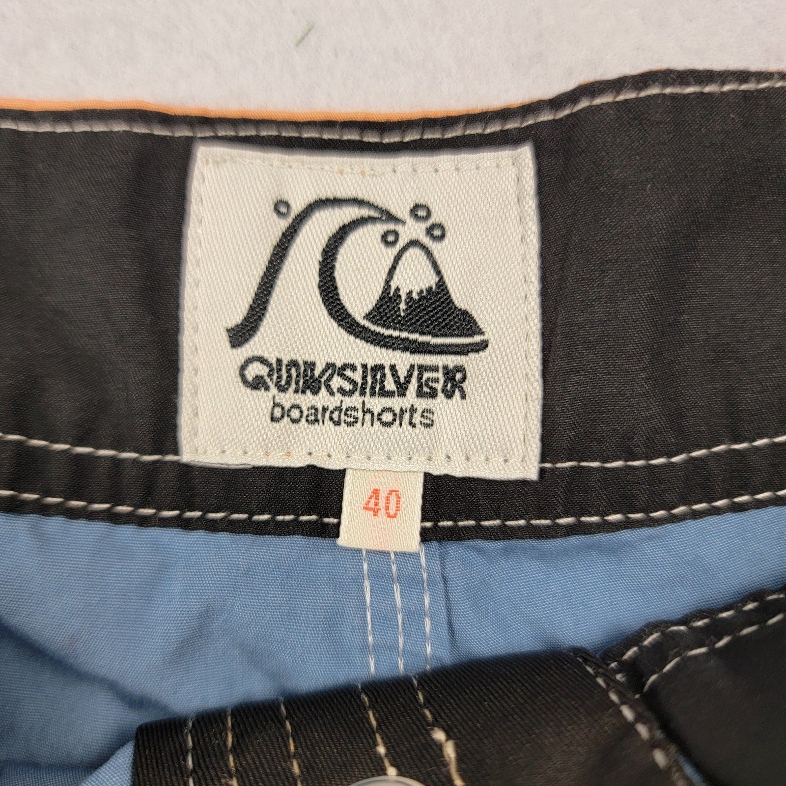 Quiksilver Organic Cotton Boardshorts Blue Orange Check Size 40 NWT Men Surf2