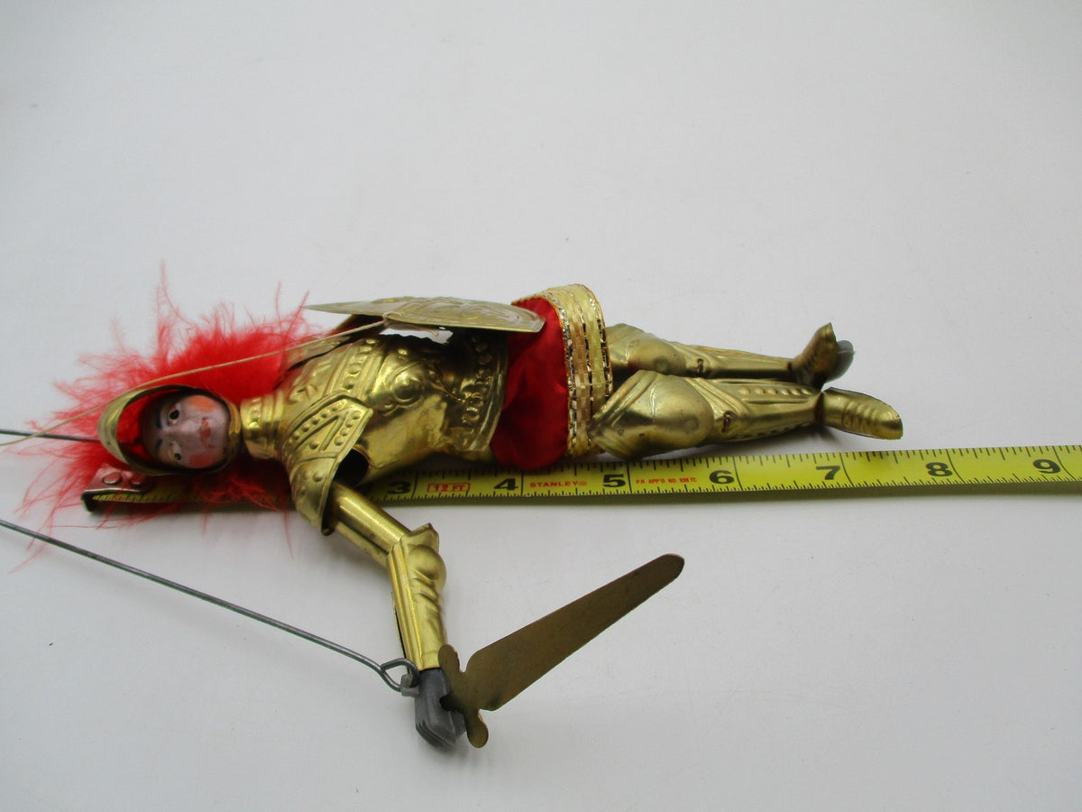Vintage 1970s Pupo Siciliano Italian Knight Marionette 8 inch8