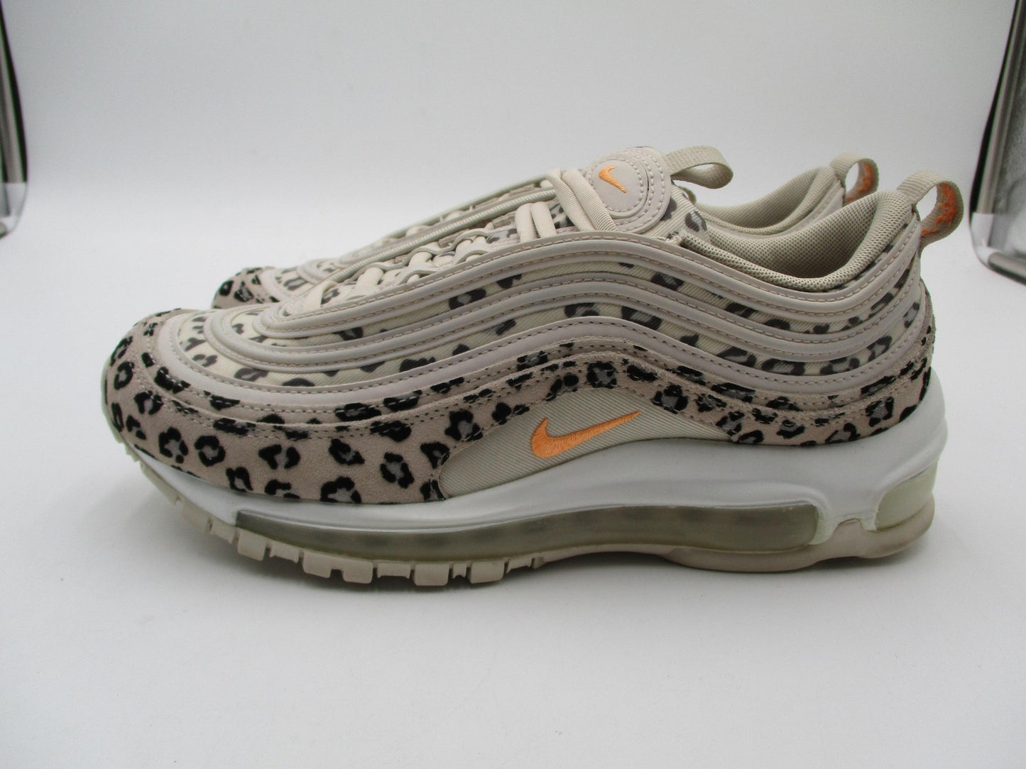 Nike Air Max 97 Shoes Womens Size 6.5 Beige Leopard Print Sneakers CW5595-0011