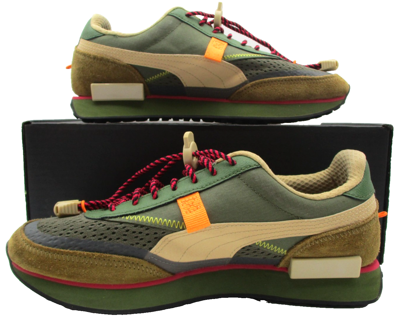 Puma Mens Size 8.5 Multicolor Suede Low Top Athletic Sneakers 38341901 (1S7)1