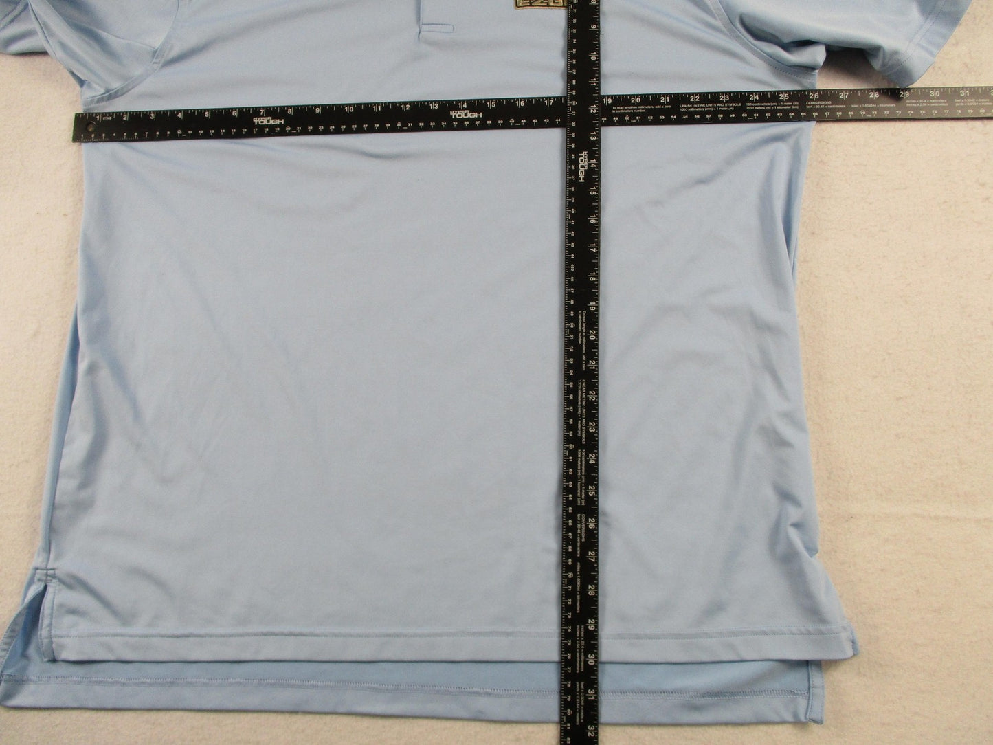 Peter Millar Polo Shirt Mens XL Blue EZGO Logo Performance Stretch Golf 17047
