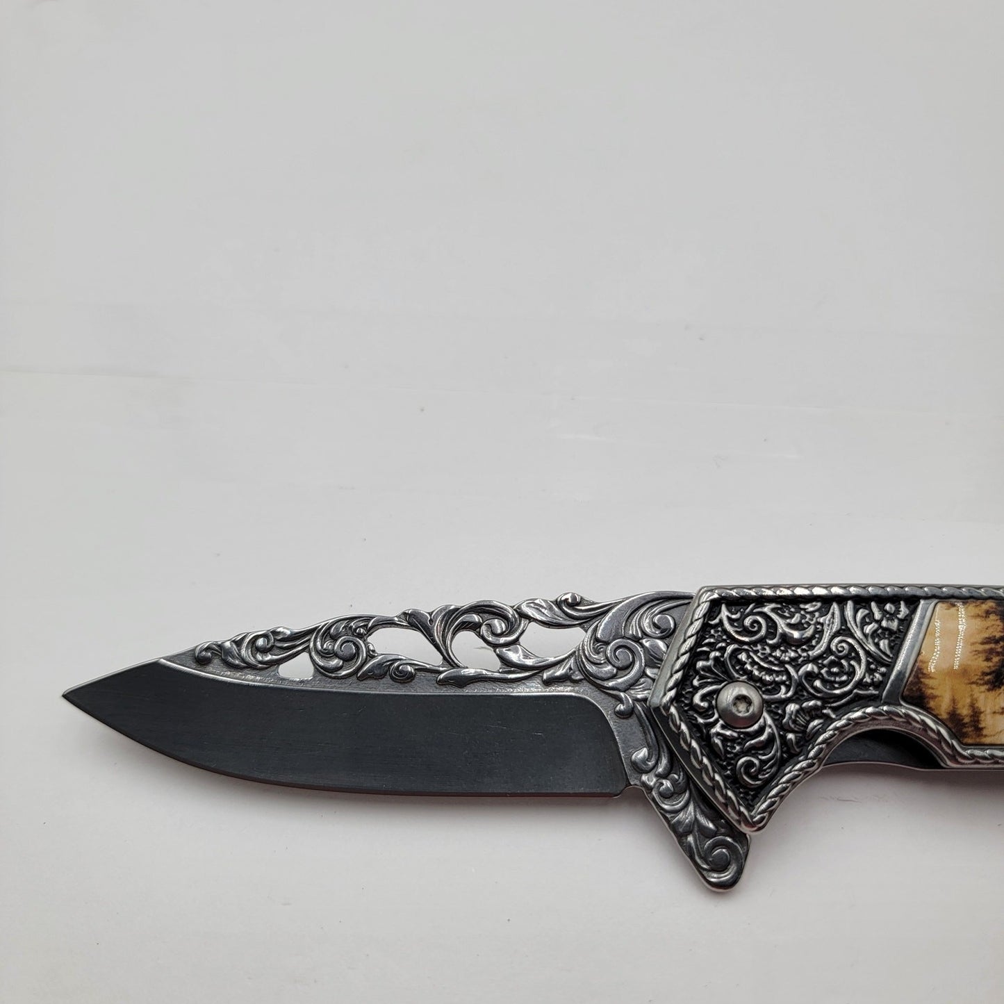 American Eagle 4.5" Ivory Drop Point Collectible Folding Knife3