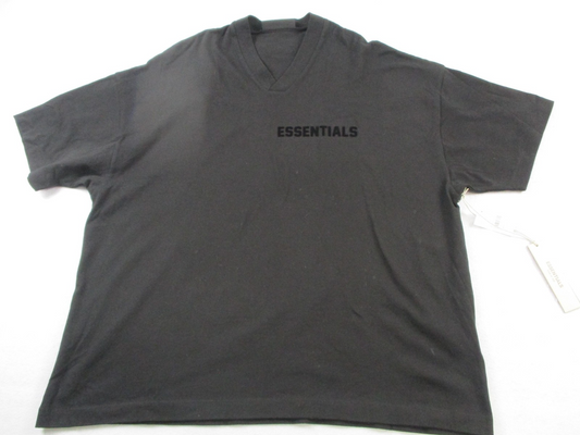 Fear Of God Essentials Shirt Mens Medium Black VNeck Logo Streetwear Tee 13460