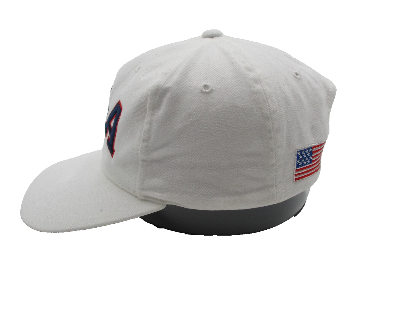 Vintage USA Hat Cap Snap Back Mens One Size White Embroidered American Needle1