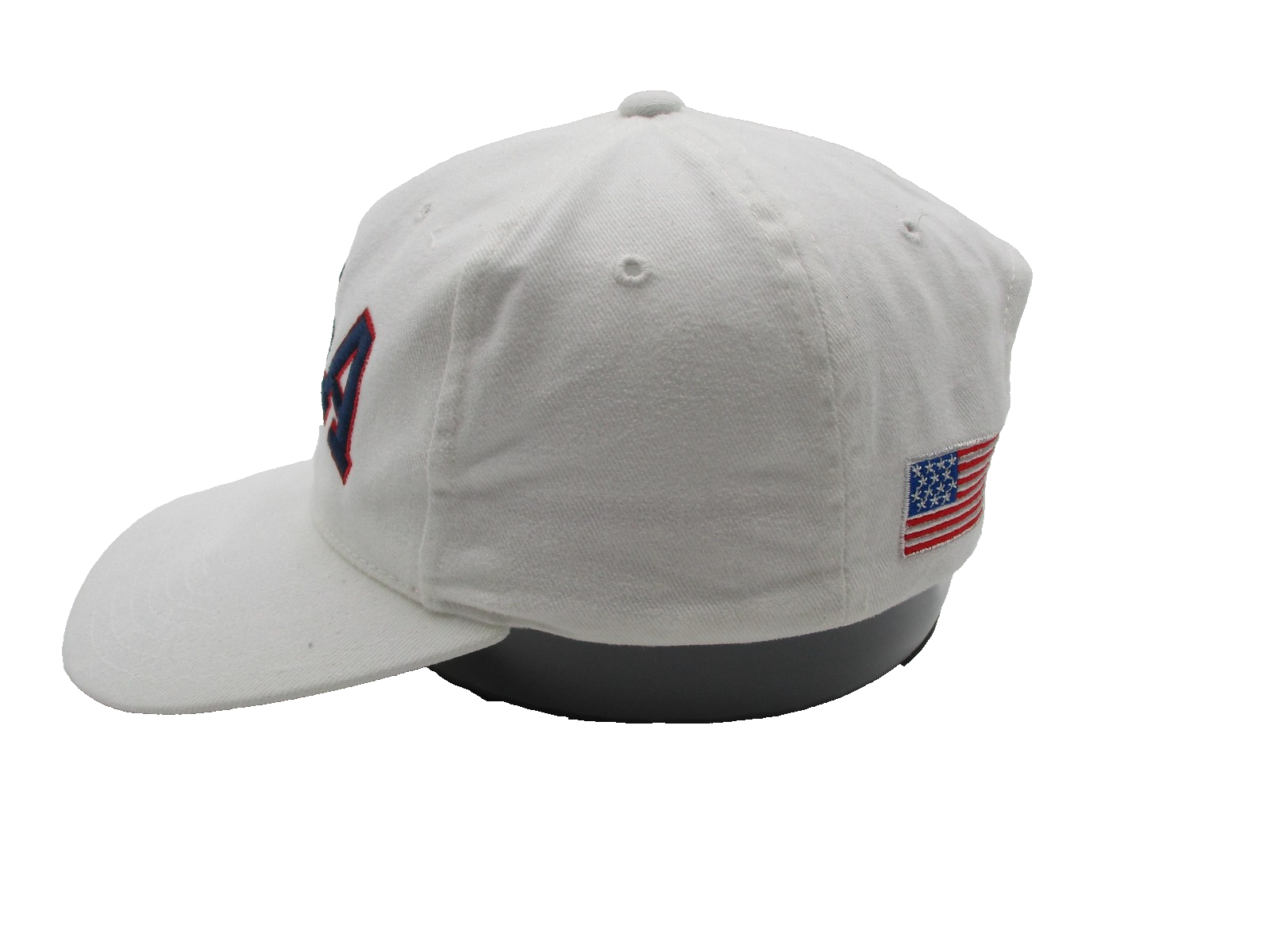 Vintage USA Hat Cap Snap Back Mens One Size White Embroidered American Needle1