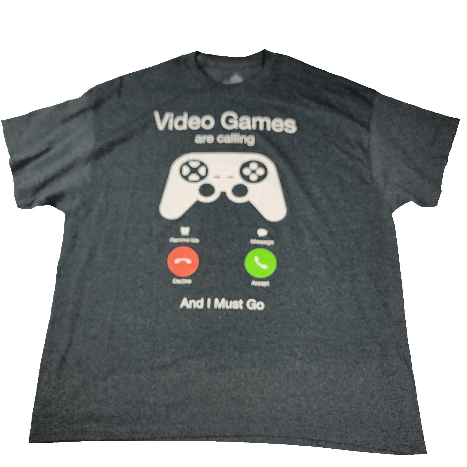 2 Pk Bundle Reef Shirt + Video Games are Calling Mens 2XL Gray Skate Surf