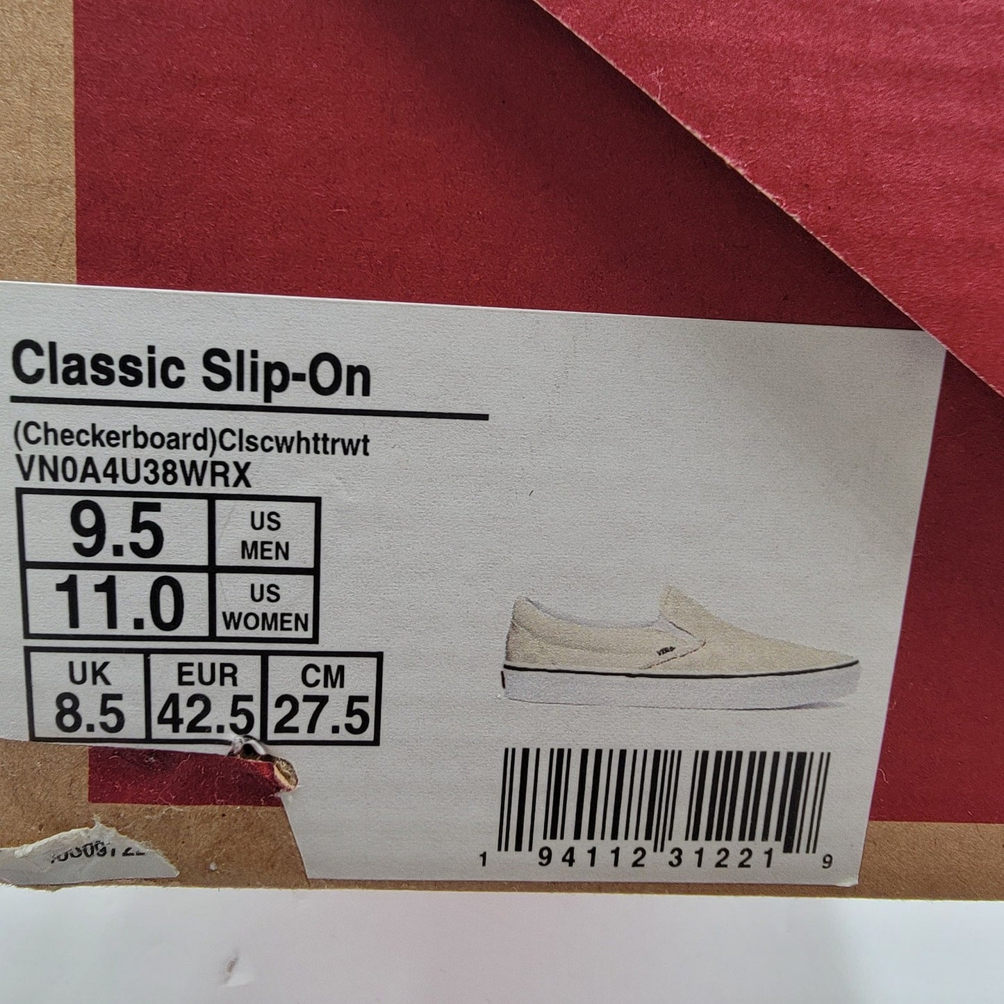 Vans Classic SlipOn Checkerboard  Men's Size 9.5  New in Box7