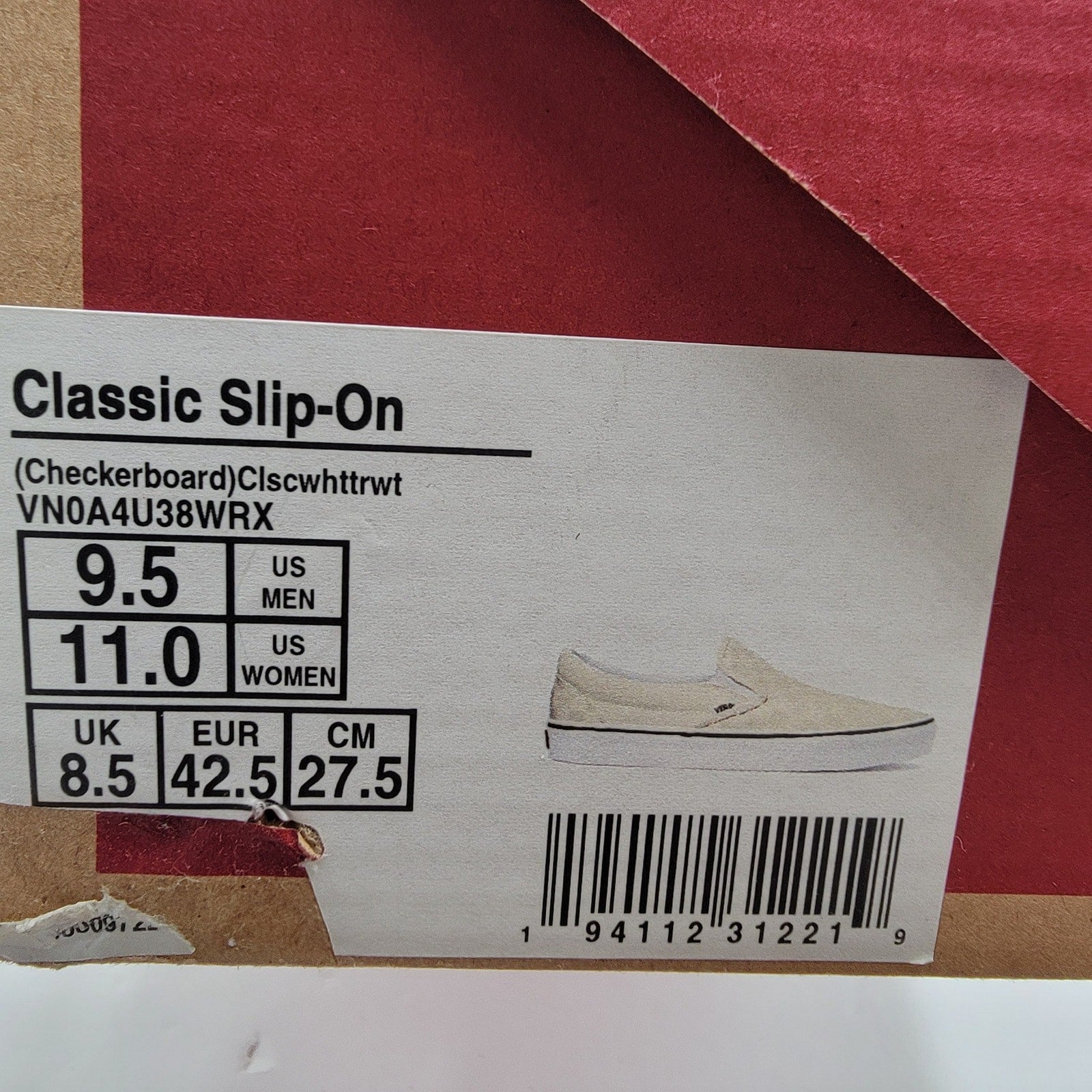 Vans Classic SlipOn Checkerboard  Men's Size 9.5  New in Box7