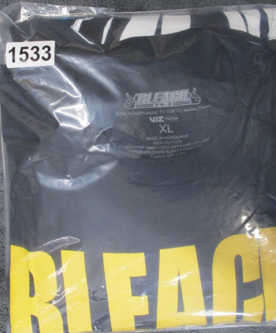 Bleach Ichigo Kurosaki Shirt Mens XL Black Long Sleeve Anime Graphic Tee 153312