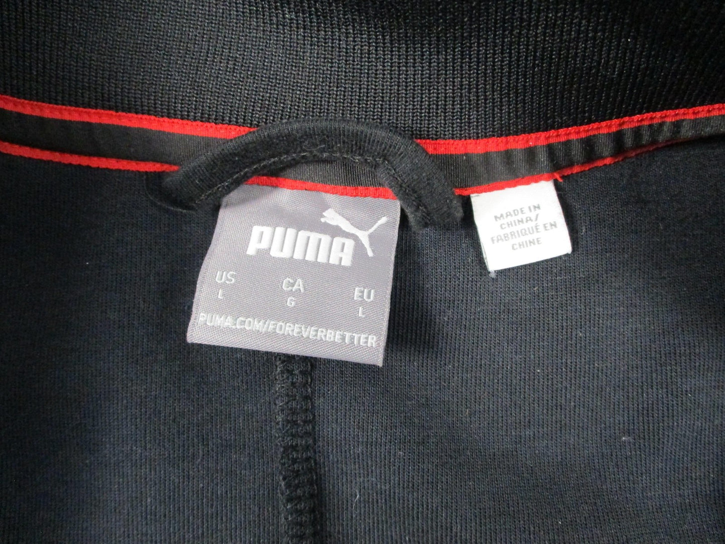 Scuderia Ferrari Set Mens L Top/XL Joggers Black Full Zip Formula 1 Racing Puma4