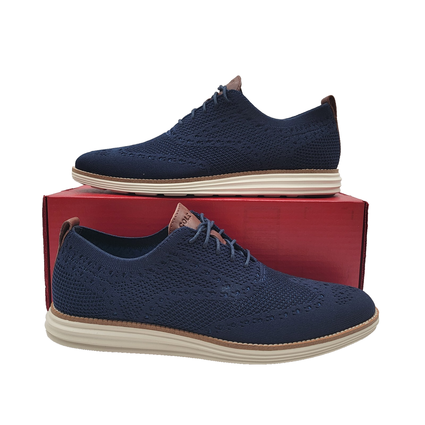 Cole Haan Men's Original Grand Wingtip Oxford C27960 - Navy/Ivory - US 11