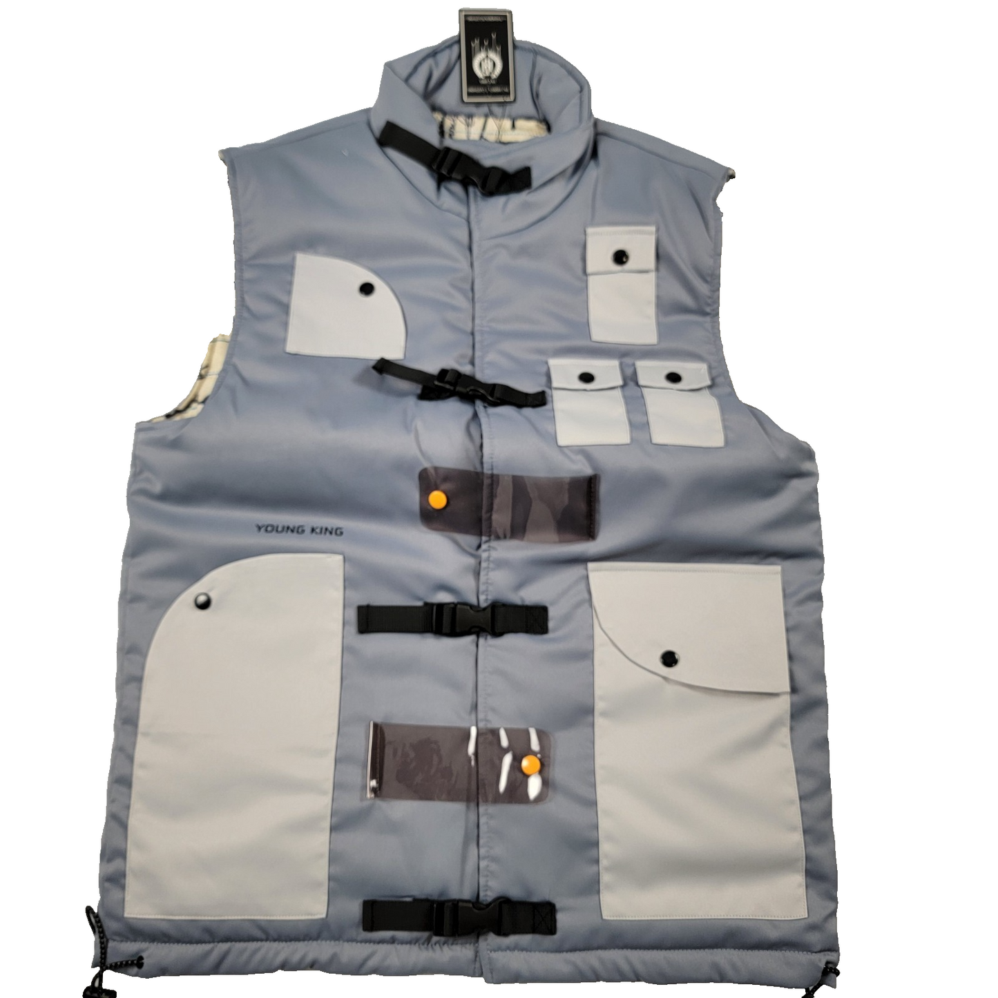 YK Osiris x The Hideout Clothing “Young King I” Tactical Vest Gray M NWT 7617620