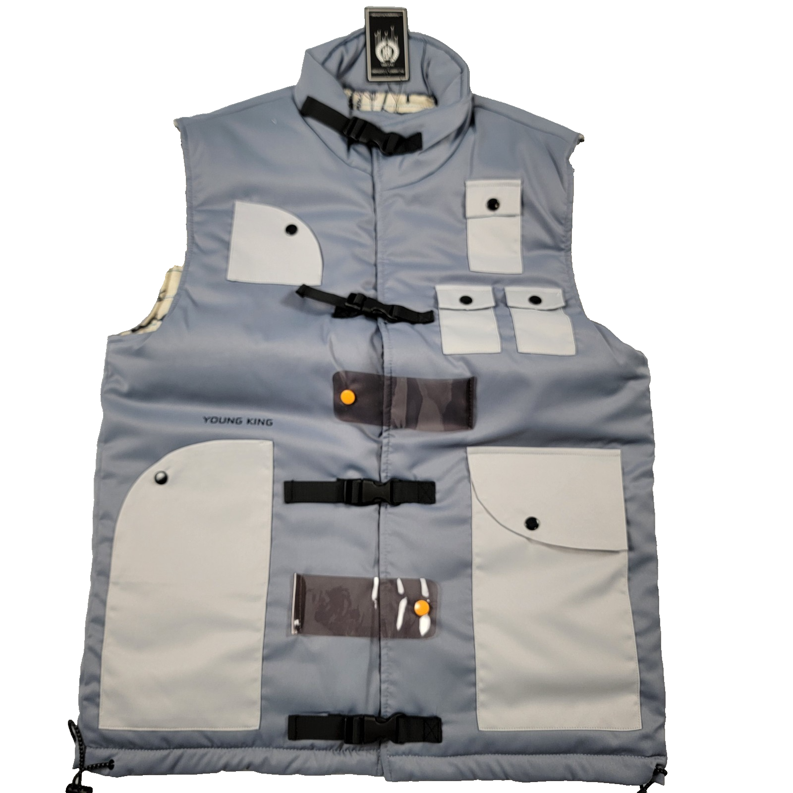 YK Osiris x The Hideout Clothing “Young King I” Tactical Vest Gray M NWT 7617620