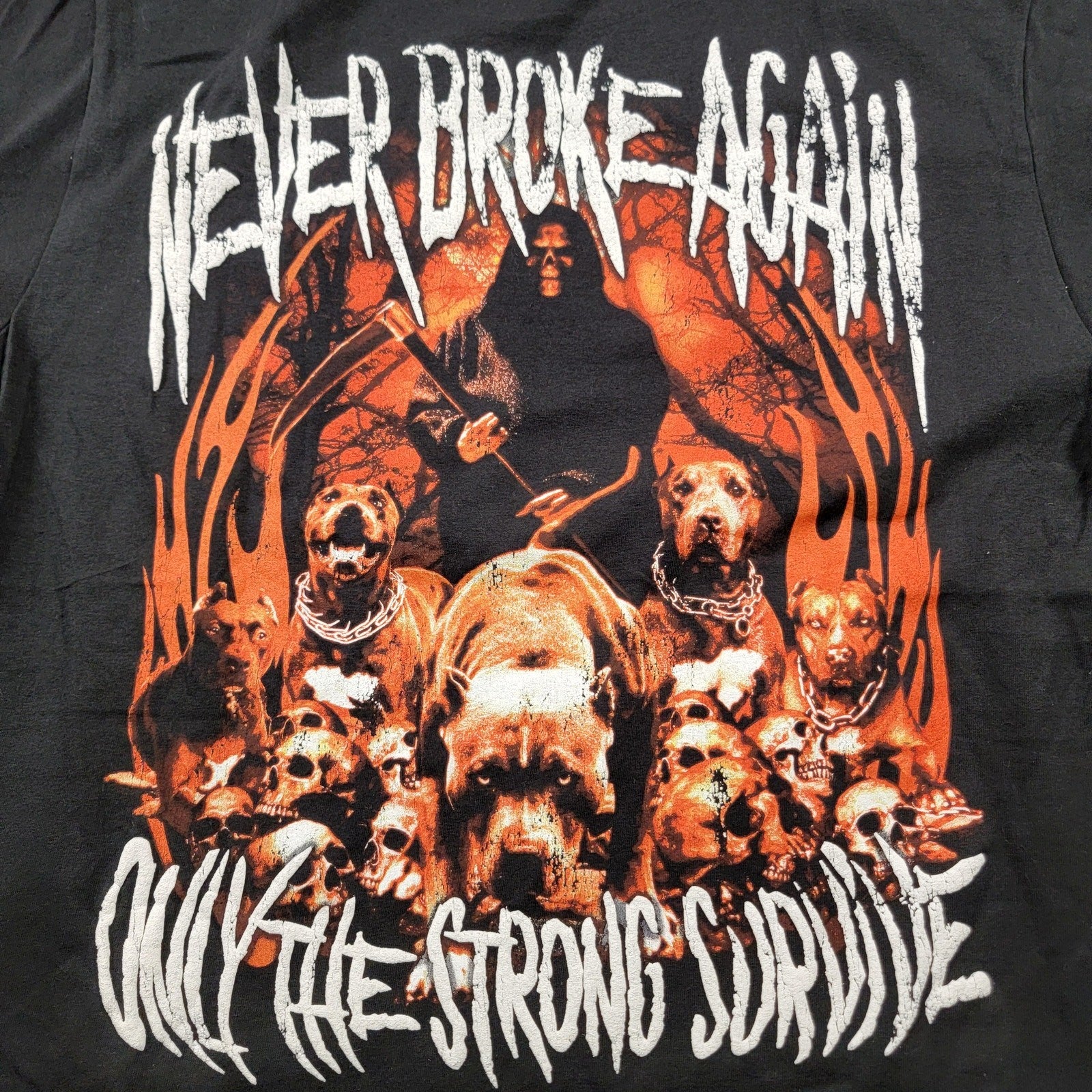 Young Boy Never Broke Again Only the Strong Survive Tee Black Sz L2